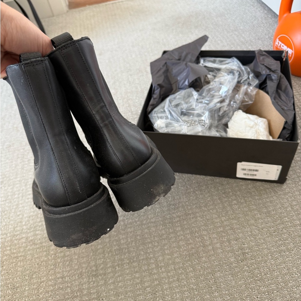 Thursday Boot Company Black Leather Combat Boots - Picture 3 of 5
